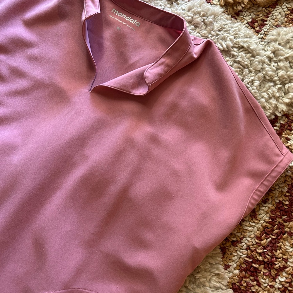 Mandala Women's Pink oversized scrub top
